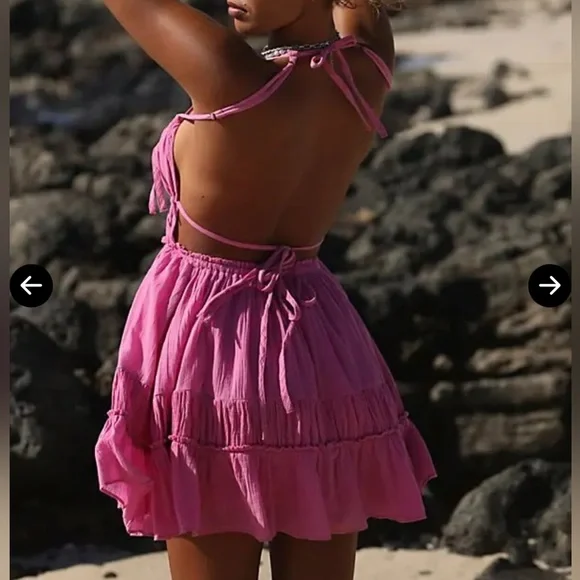 Free People Taking Sides Mini Sz L - Picture 2 of 5